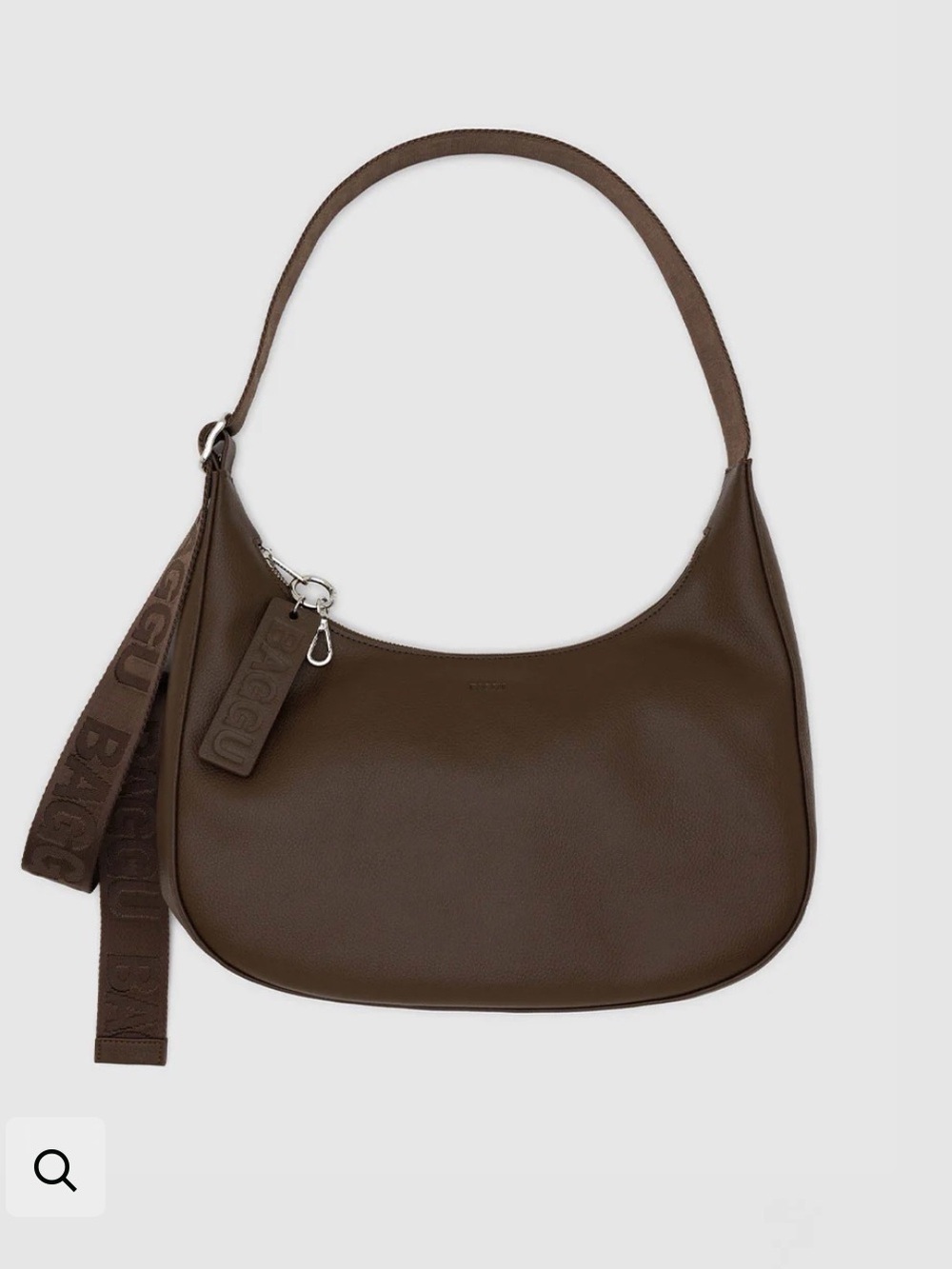 NWT Baggu Medium Crescent recycled leather Shoulder Bag in Brown